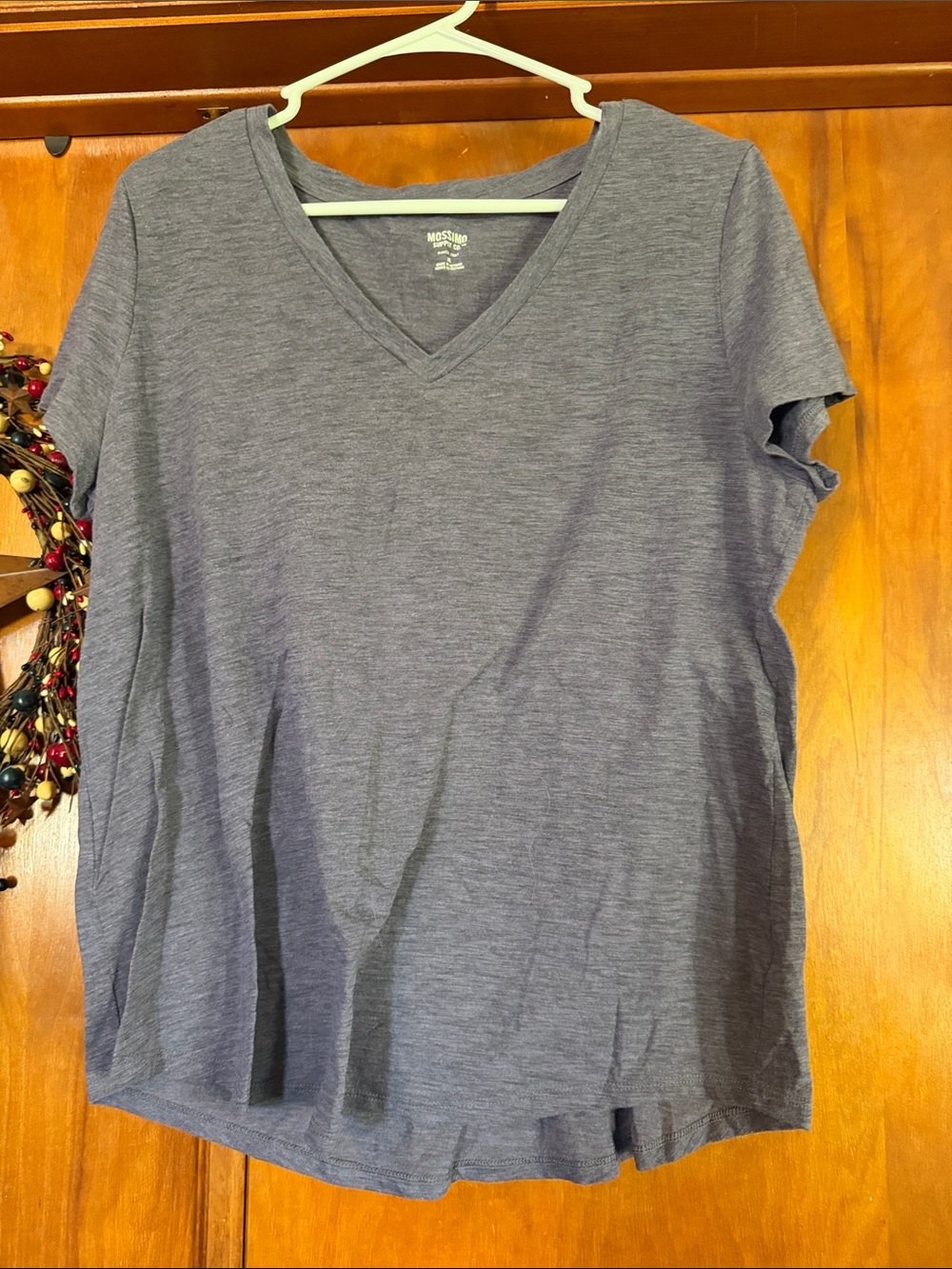 Mossimo Supply Co. Women's Short Sleeve V-Neck Tee in Heather Gray